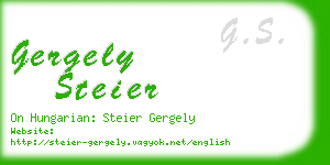 gergely steier business card